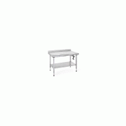 Table inox adossée Ergonomix - Tournus Equipement - hauteur réglable avec étagère basse