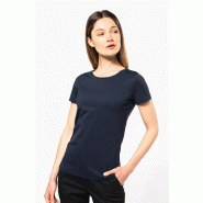 T-shirt Supima col rond manches courtes femme -  Réf: K3001