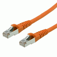 Cordon Cat.6A (Class EA) FTP AWG26, orange, 15 m