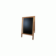 Chevalet stop trottoir en bois avec éclairage LED - 90 x 55 cm - Référence : LSTF49CH+LED