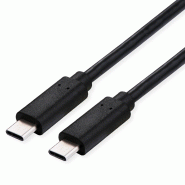 ROLINE Câble USB4 Gen3x2, C–C, M/M, 240W, noir, 0,5 m