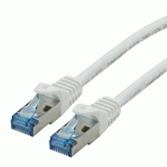 Cordon ROLINE S/FTP(PiMF) Cat.6A / 10 Gigabit, LSOH, Component Level, blanc, 15 m