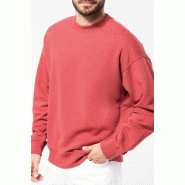 Sweat-shirt écoresponsable oversize à col rond unisexe -  Réf: K4032