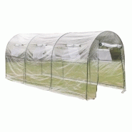 SERRE DE JARDIN 450X190X200 CM JARDINAGE PLASTIQUE 1602006