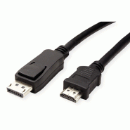 VALUE Câble DisplayPort DP - HDTV, M/M, noir, 1 m