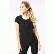 Blouse Crêpe manches courtes femme -  Réf: K5002