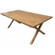 Table pliante en bois rustique - Pieds en croix - R'X