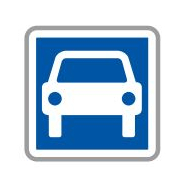 Panneau de signalisation indication: Route à accès réglementé - C107