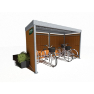 Abri vélo ouvert en bois flexible et durable - BOSQUET