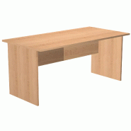 Bureau droit pied panneau So Presto - 120 x 80 cm, Alu, Aulne