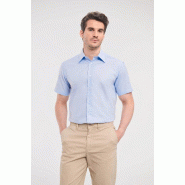 Chemise oxford cintrée manches courtes homme -  Réf: RU923M