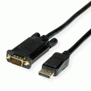 Value câble displayport-vga, dp m - vga m, noir, 1,5 m