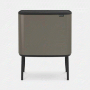 Poubelle Bo Touch Bin - 3 x 11 litres - Platinum - Brabantia - Tri sélectif écologique