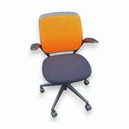 Steelcase Cobi - Chaise de réunion d'occasion avec base noire, roulettes et hauteur réglable - Ergonomique et confortable