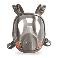 Masque intégral 3M réutilisable et confortable Série 6800, protégeant contre les vapeurs, les fumées et les particules, en fonction des filtres choisis