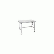 Table inox centrale Ergonomix TOURNUS EQUIPEMENT - piétement réglable - étagère basse