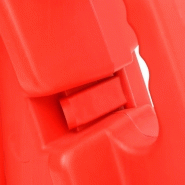 Vidaxl barrière de circulation pliable rouge 210x50x105 cm 150989