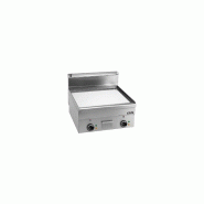 Plancha électrique lisse MBM EFT66LC - Plaque chrome - 7.5Kw - 600x600x270/460 mm - Résistances en incoloy de haute performance