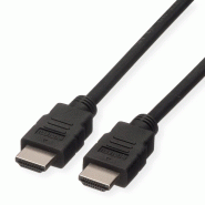 ROLINE Câble HDMI High Speed avec Ethernet, LSOH, noir, 10 m