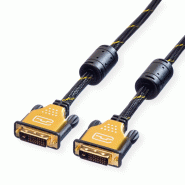 ROLINE GOLD Câble pour écran DVI, M-M, (24+1) dual link, 1 m