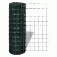 Vidaxl clôture euro acier 25 x 0,8 m vert 140578