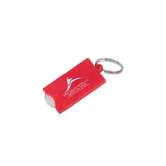 Porte-clés publicitaires jetons 'Basic' - plastique durable - 4,8 x 3 x 0,4 cm - plusieurs coloris