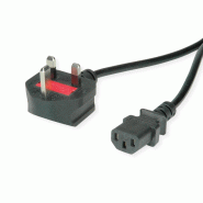 VALUE Câble d'alimentation C13 - UK, 10A, noir, 1,95 m