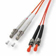 Câble Patch FO duplex 50/125µm LC/ST, orange, 3 m