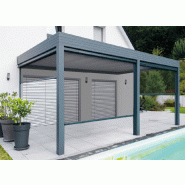 Moustiquaire ZIP Solaire Coffre 105 Électrique Somfy Verticale Extérieur pour Pergola & Véranda Sur Mesure Référence: Moustiquaire ZIP 105 Solaire