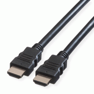 ROLINE GREEN Câble de raccordement pour écran HDMI High Speed M-M, noir, 5 m