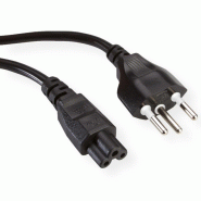 VALUE Câble de raccordement secteur pour notebook, CH, noir, 1 m