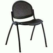 Chaise visiteur empilable So Aprilia - Époxy noir, Sans, Sans