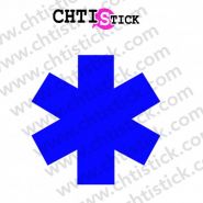 Sticker croix de vie 40 - marquage véhicule - chtistick - pour ambulance