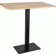 Table mange-debout 110cmx70cm rectangle chêne acier noir - Référence 324411070TOMRECT