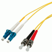 Câble Patch FO duplex Singlemode E9/125 µm LC/ST, jaune, 2 m