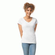 T-shirt femme col v Softstyle -  Réf: GI64V00L