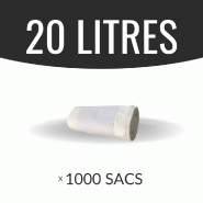 Sac poubelle - 20 l - blanc - haute densité - colis de 1000 sacs