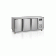 Desserte réfrigérée négative 3 portes centrale TEFCOLD - Réf : CF7310/-SP - Inox AISI304 - Groupe logé tropicalisé - Evaporateur ventilé - Volume 402 litres