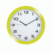 Horloge silencieuse 38 cm - quartz - coloris vert anis