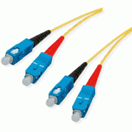 Câble Patch FO duplex Singlemode E9/125 µm SC/SC, OS2, jaune, 2 m