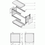 SCHROFF RatiopacPRO AIR Coffret de bureau, blindage rétractable, garniture avant, 3/4 U, 84 CV, 435 mm