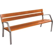 Banc Modo-08 à 5 lames 180 cm en bois exotique