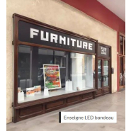 Enseigne bandeau ajouré LED standard