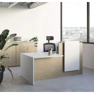 Banque d'accueil moderne et ergonomique Fifty-Fifty - Buronomic pour espaces professionnels