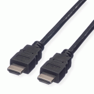 VALUE Câble de raccordement pour écran HDMI High Speed M-M, noir, 5 m