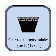 Courroie trapezoidale : type b 745 - 17x11 - b28