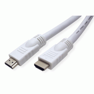 VALUE Câble HDMI High Speed avec Ethernet, blanc, 20 m