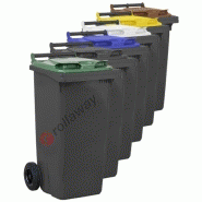 Bacs de collecte roulants - conteneur poubelle -  l480 x p530 x h945 mm - 120 litres