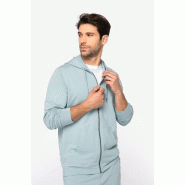 Sweat-shirt écoresponsable zippé à capuche en modal homme -  Réf: NS426