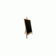 Chevalet trépied bois brut avec ardoise moulure carrée - 64 x 44 cm - Référence : LSTF7BRUT+224BRUT